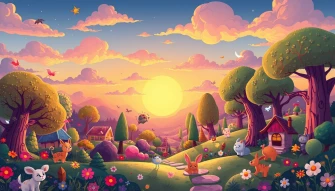 Aesthetic Cartoon Image Wallpaper