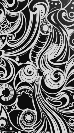 Android Wallpaper Black And White Spiral Pattern