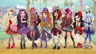 Fondo Con Varios Personajes De Las Ever After High