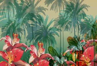 Vintage Tropical Pattern Lilly