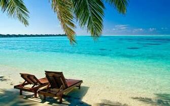HD Maldives Sun Island Beach Wallpaper