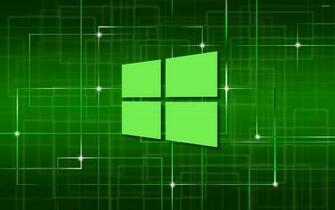 Windows Green Simple Logo On A Network Wallpaper Computer