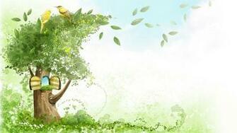 Birds In A Tree Wallpaper