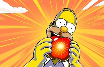 Homer Simpson Apple Wallpaper