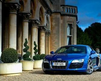 Audi R8 V10 Carro Azul Casa Carros Grandes Imagens HD