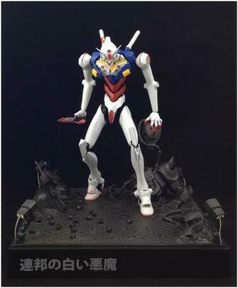 When Evangelion Meets Gundam Diorama White Devil Of E F S