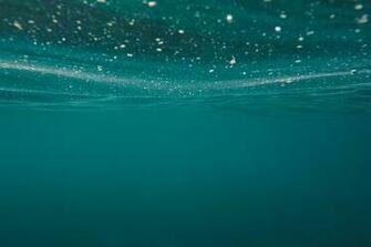 Teal Underwater Photograph HD Wallpaper