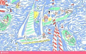 Blue Lilly Pulitzer Desktop Background