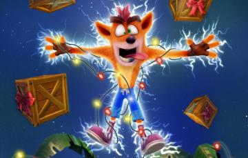 Wallpaper Game Activision Holiday Card Crash Bandicoot N Sane