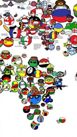 Polandball World Map iPhone Wallpaper Desktop Background