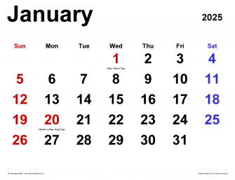 January Calendar Wallpaper