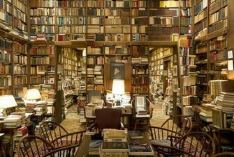Library Books Wallpaper Interior Detailed