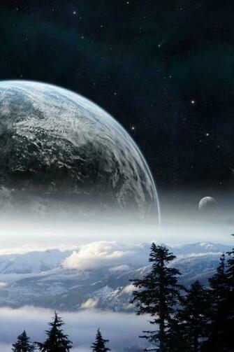 Moon In Space iPhone Wallpaper