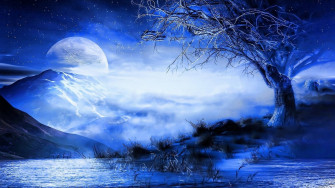 Art Blue Nature Wallpaper On