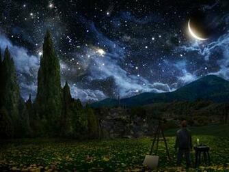 Moon Camping Wallpaper