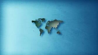 Blue World Map Children Wallpaper