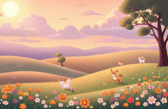 Aesthetic Cartoon Image Wallpaper