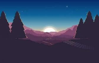 Wallpaper Sunset The Sun Mountains Game Forest Hills