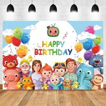 Balloon Theme Cocomelon Photography Background Balloons Kids