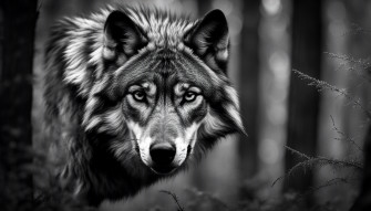 Black And White Wolf Wallpaper