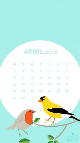 April Blue Moon Calendar Wallpaper iPhone In