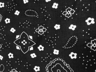 Black Bandana Wallpaper Print