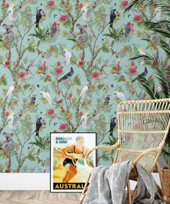 Australia Wallpaper Koalas And Cockatoos Milton King Usa