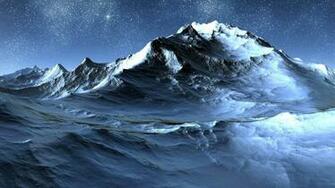 Wallpaper Mountains Night Stars Snow Art 4k Ultra HD