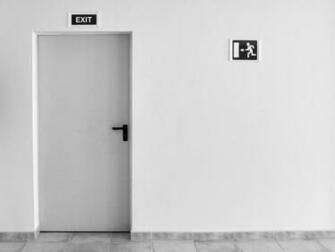 Indoors Escape Minimal Quit Monochrome