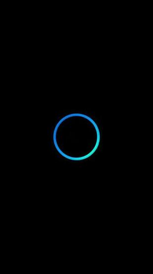 Turquoise Blue Circle Minimal Android Wallpaper