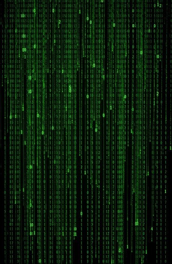 Matrix Binary Code Falling Wallpaper