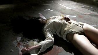 Thriller Sexy Babe Assassin Fighting Dark Blood Wallpaper Background