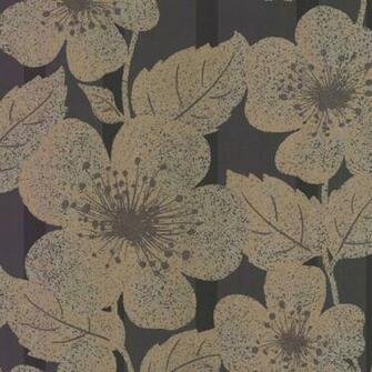 Little Greene Poppy Flower Penny Wallpaper Midcentury
