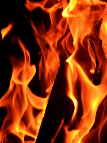 Wallpaper Of Blazing Wood Fire Image