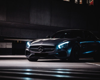 Wallpaper Luxurious Car Black Mercedes Benz