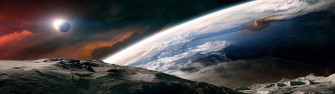 HD Dual Monitor Earth Surface Wallpaper
