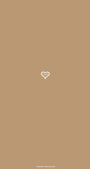 Cute Brown Aesthetic Wallpaper For Phone Love Heart