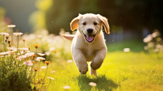 Cute Puppy Wallpaper 4k Running Golden Retriever 5k