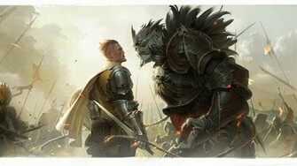 Man Vs Orc High Quality And Resolution Wallpaper On