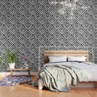 Angled Stripes Wallpaper By Caitlinworkman Society6
