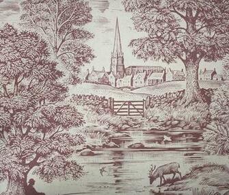 Oak Trees And The Steeple At St Marys Church In Russet On A Light