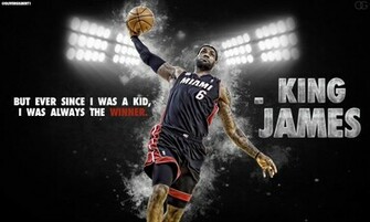 Lebron James Basketball Quote King Wallpaper