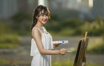 Wallpaper Girl Smile Easel Image For Desktop Section