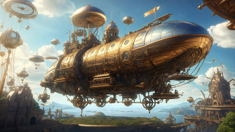 Sci Fi Airship HD Wallpaper And Background