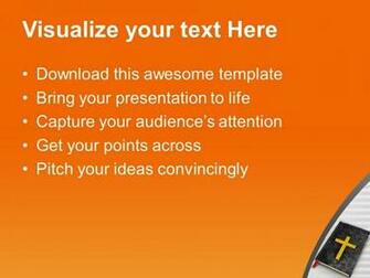 Bible And Cross Background Faithful Powerpoint Templates Ppt