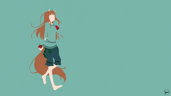 Holo Spice And Wolf Minimalist Wallpaper By Greenmapple17 On