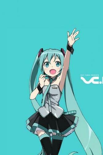 Hatsune Miku Song Gesture Hand Wallpaper Background iPhone 4s