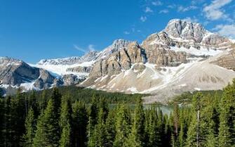 Parks Canada Mountains Scenery Banff Crag Nature Wallpaper