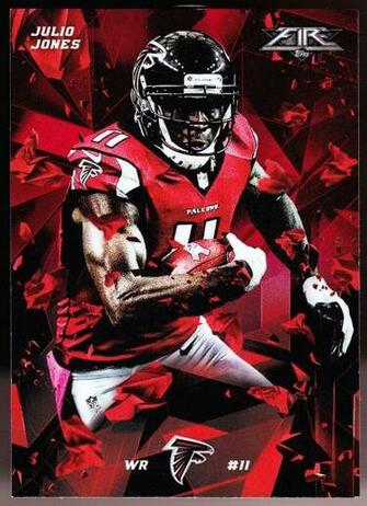 Atlanta Falcons Topps Fire Julio Jones Flame Parallel