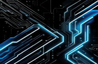 Black And Blue Tech Wallpaper